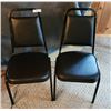 Image 1 : 2 Black Stackable Banquet Chairs in Excellent Condition - Like New