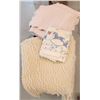 Image 2 : Queen Sheet Set, Colchas Domingos Coverlet & Shams 60"x54" Cream Cable Knit Crochet Blanket