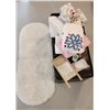Image 1 : Bathroom Soap Dish, Cup, Bath Towels, Hand Towels, White Carpet 50"x24", Small Wash Board