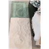 Image 3 : 2 Rectangle Bath Mats-1 Oval White Mat, Luxury Bath Towels, Hand Towels, Facecloths, Garbage Can