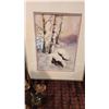 Image 4 : Winter Scene Painting by Marion Evans, Antique Victorian Candle Holder, Lamp, Boxes-see description