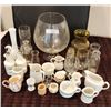 Image 1 : Variety of Glass & Mis-Matched Vintage China