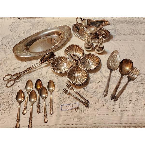 Silver Plated Collection with Basket