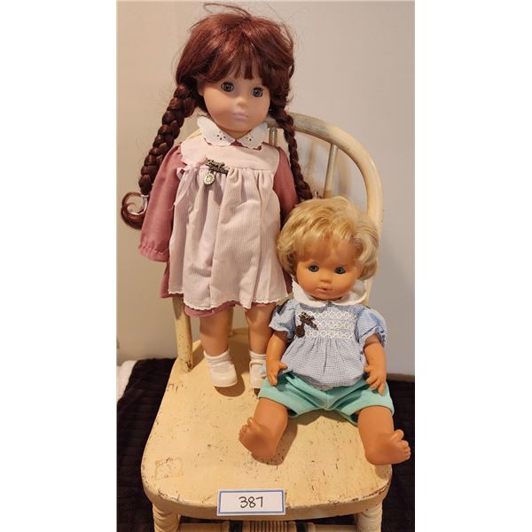 2 Vintage Zapf Dolls