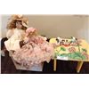 Image 1 : Vintage Dolls, Collectible Mary Moo Moo's, Hand Painted Bench