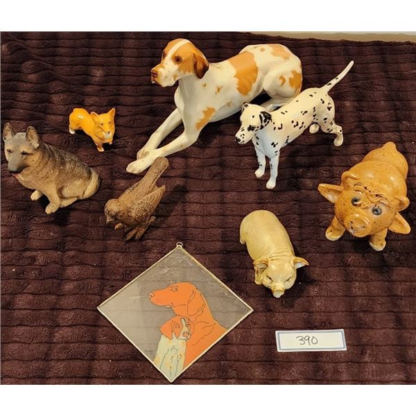 Lomonosov Porcelain Pointer Dog, Vintage Pigs, Vintage Beswicks, Stained Glass