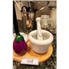 Image 3 : Tea Kettle, Ice Bucket, Cutting Board, Percolator Coffee Pot, Marble Mortar & Pestle & Towel Holder