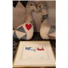 Image 5 : Laundry Basket, 2 Irons, Ironing Board Cover, Quilted Geese, High Hopes Picture