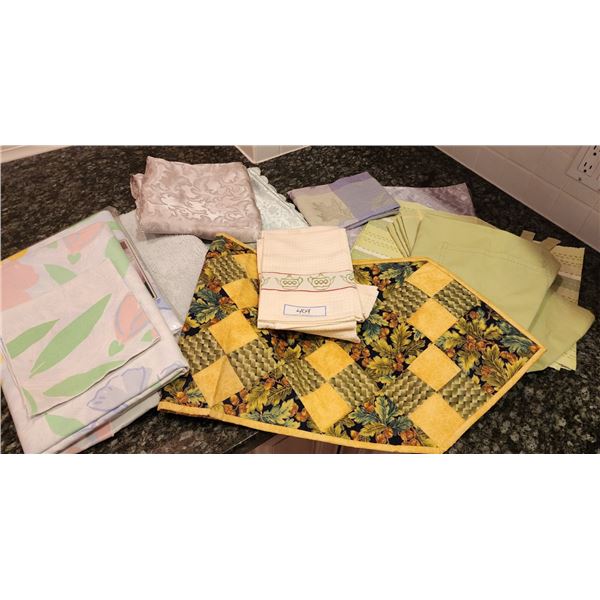 Carpet, Table Cloths, Quilted Table Runner, Placemats, Napkins, Apron