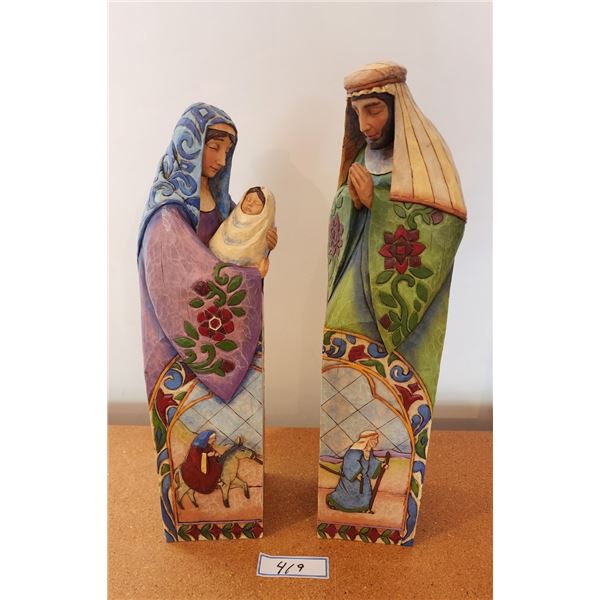Jim Shore Collectible 18" Tall Blessed Night-Holy Family 2 Piece Collectible NEW 18" Tall