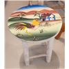 Image 2 : Antique Chair & 2 Antique Hand Painted Wooden Stools