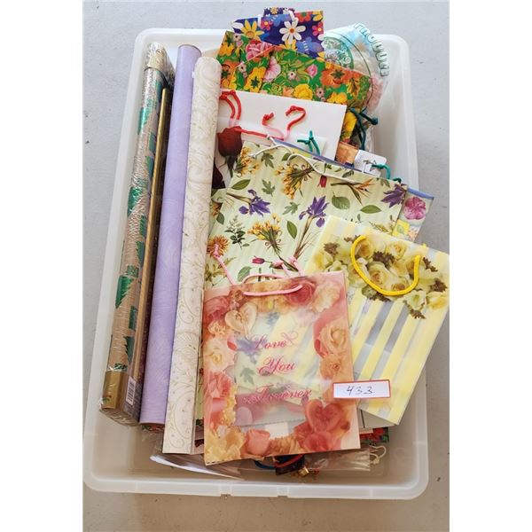 Large Lot of Gift Bags & Wrapping Paper