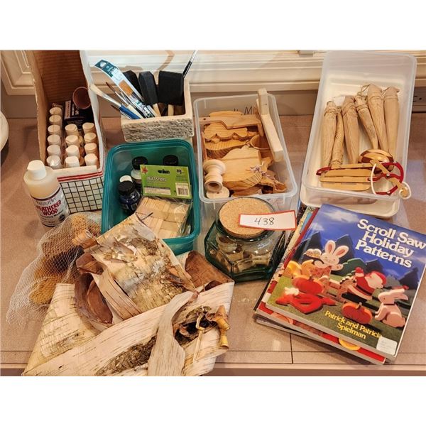 Wood Craft, Paint, Brushes, Books