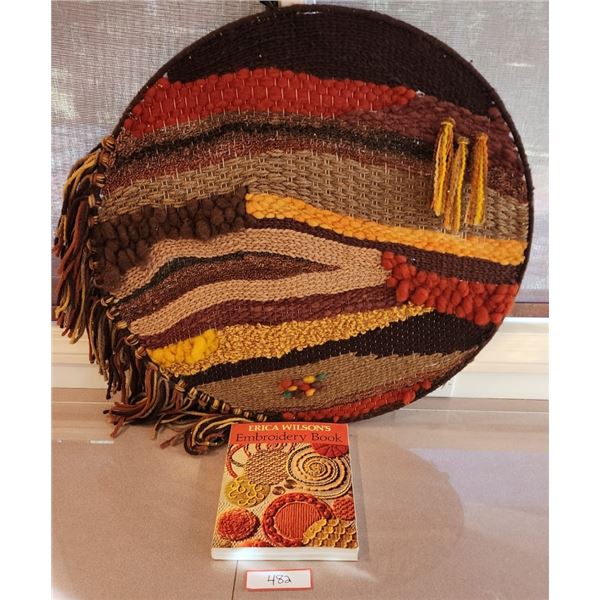 Embroidery Book, Art Wall Hanging Tapestry Patchwork