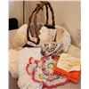 Image 3 : Handmade Doilies & Tablecloths, Large Basket