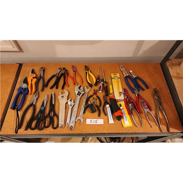 Miscellaneous Tools plus Nails, Screws, Hooks, etc.