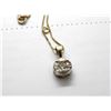 Image 2 : 14K YG Diamond Pendant One Round Cut Diamond and 3 Marquise Cut
