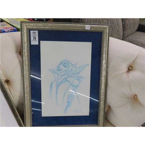 Framed Disney Sketches w/COA's - 2