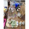 Image 1 : Asst. Art Glass Vases, Pitcher, Figurines, Souvenir Stems
