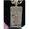 Image 2 : 10K "VIP"  Plum Gold Curl Link Chain & Diamond Cluster Pendant Last Supper 484g