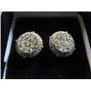Image 2 : 10K Diamond Earrings Round Cluster Earrings 4g - 2ct Diamonds