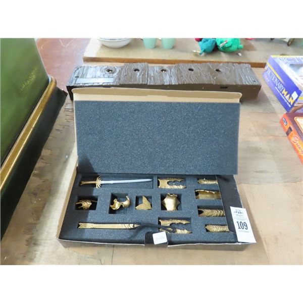Miniature Armor Set w/Sword For Doll, Plastic Accessory