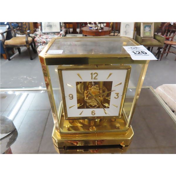 LE Coultre Brass Mantle Clock