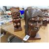 Image 2 : Figural Indian, Teaky Bookends - 2 Sets