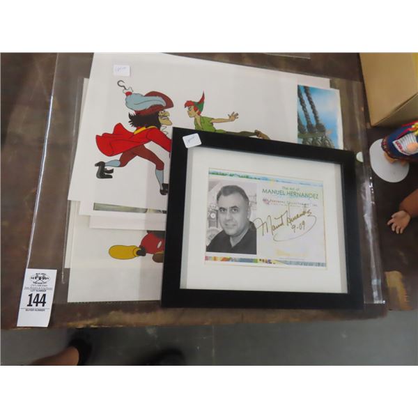 Asst. Disney Unframed Artwork w/Artist Info