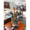 Image 1 : Triple Dolphin 30" Sculpture Artist Signed