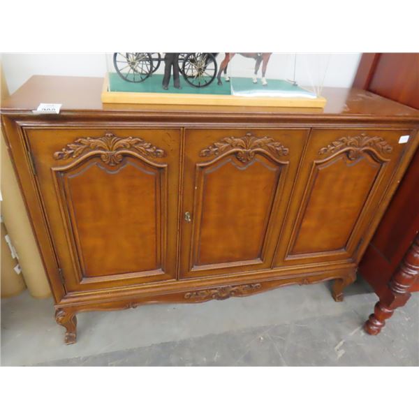 Mahogany Queen Anne Footed Hall Cabinet