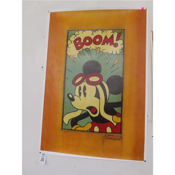 Disney Vintage Mickey Steam Boat Willey Signed Carlton 45/95