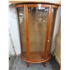 Image 1 : Queen Anne Tiger Oak Bow Front Curio