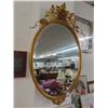 Image 1 : Ornate Gold Guild Oval Framed Mirror - No Shipping