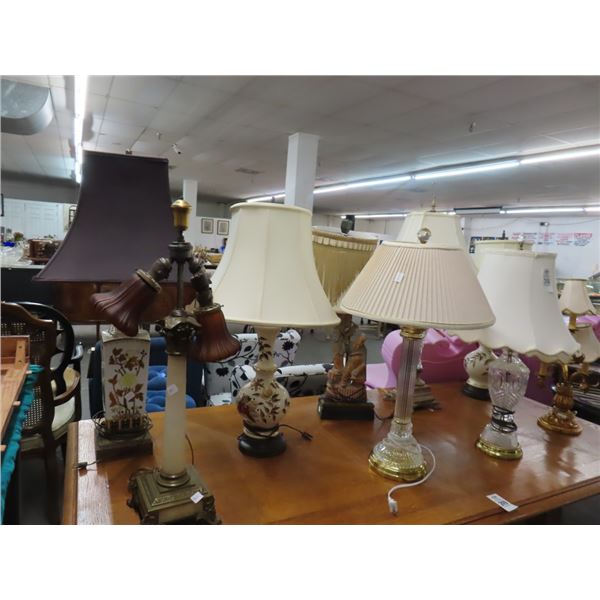 9-Asst. Lamps - 9 X $