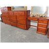 Image 2 : Dresser, Desk, High Boy, Nightstand Set - 4 Pc.