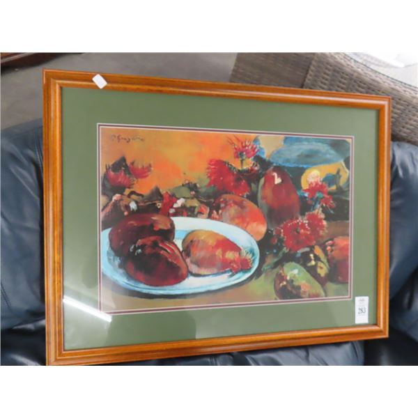 Framed Artwork Florals Artist Signed - 24  X  30