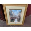 Image 1 : Framed Venice Canal Scene Wall Art - 20  X  24