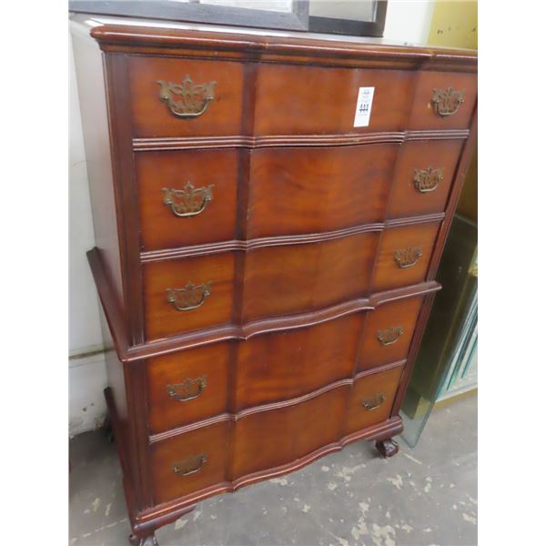 Mahogany 3/2 High Boy Dresser