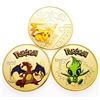 Image 1 : Group of 3 24kt Gold Overlay Pokemon Medallions. Random Picks