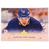 Image 2 : 2018-19 Upper Deck Series 2 - Card #418 AUSTON MATTHEWS,23kt Gold Overlay. Plate Signature