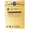 Image 3 : 2018-19 Upper Deck Series 2 - Card #418 AUSTON MATTHEWS,23kt Gold Overlay. Plate Signature