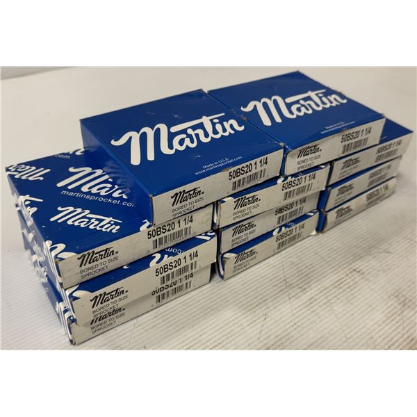 Lot of (11) Martin #50BS20-1-1/4 Bored to Size Sprockets