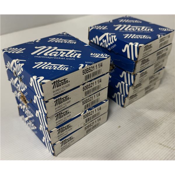 Lot of (10) Martin #50BS21-1-1/4 Bored to Size Sprockets