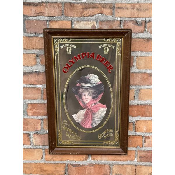 Olympia Brewing Beer Mirror Bar Sign