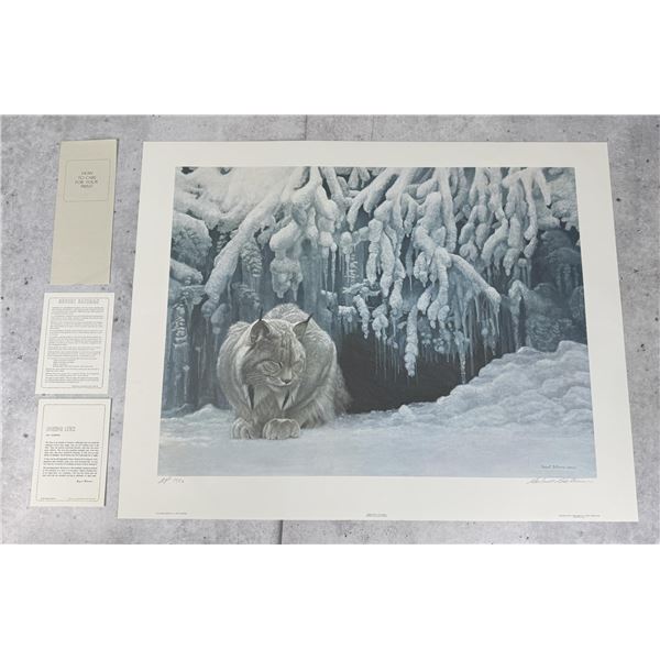Robert Bateman Dozing Lynx Print