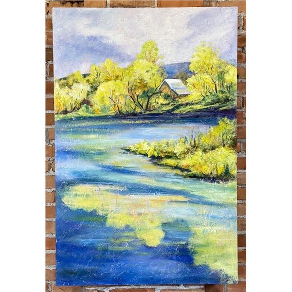 O.L. Olsen Montana Oil on Board Painting