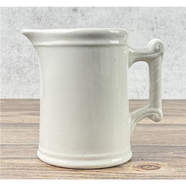 White Ironstone Farmhouse Milk Pitcher