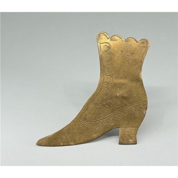 Victorian Brass Chimney Good Luck Shoe Boot