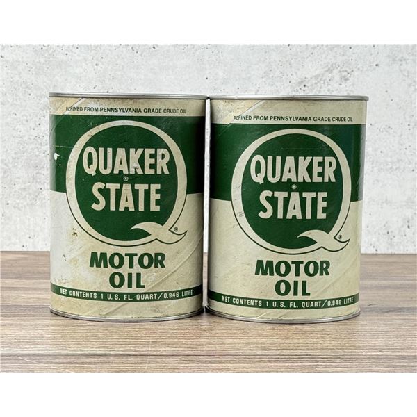 Quaker State Motor Oil Cans